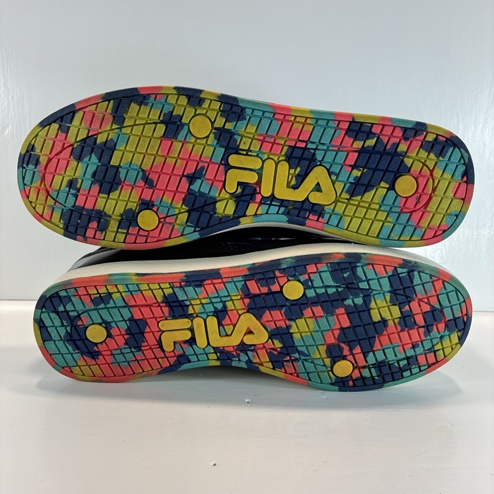 Women's Size 9 Shoes Fila High Top Sneaker Paint Splash Sole Multicolor Read